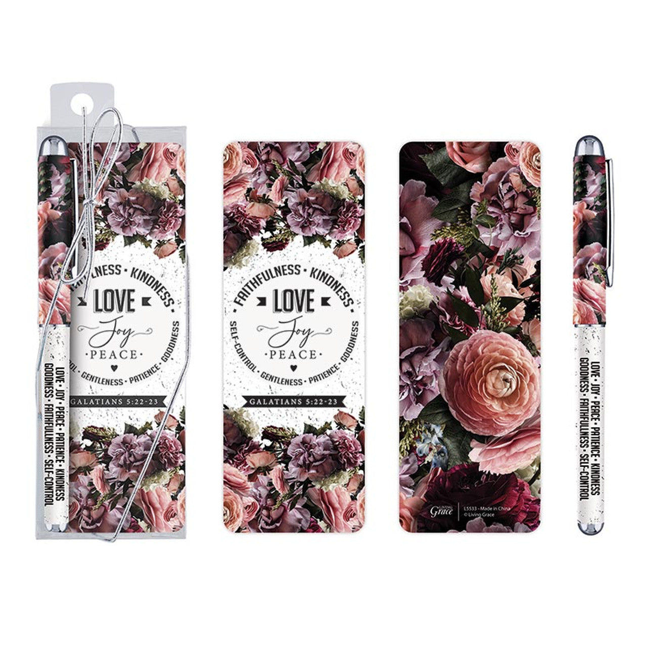 Fruit of the Spirit Gift Pen with Bookmark - The Christian Gift Company
