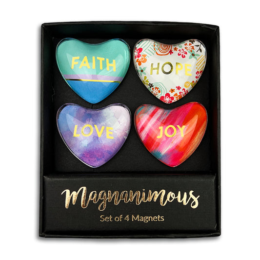 Faith, Hope, Love, Joy – Set of 4 Magnets - The Christian Gift Company
