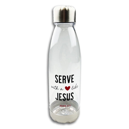 Serve With A Heart like Jesus Water Bottle - The Christian Gift Company