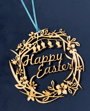Laser cut Easter Wreath - The Christian Gift Company