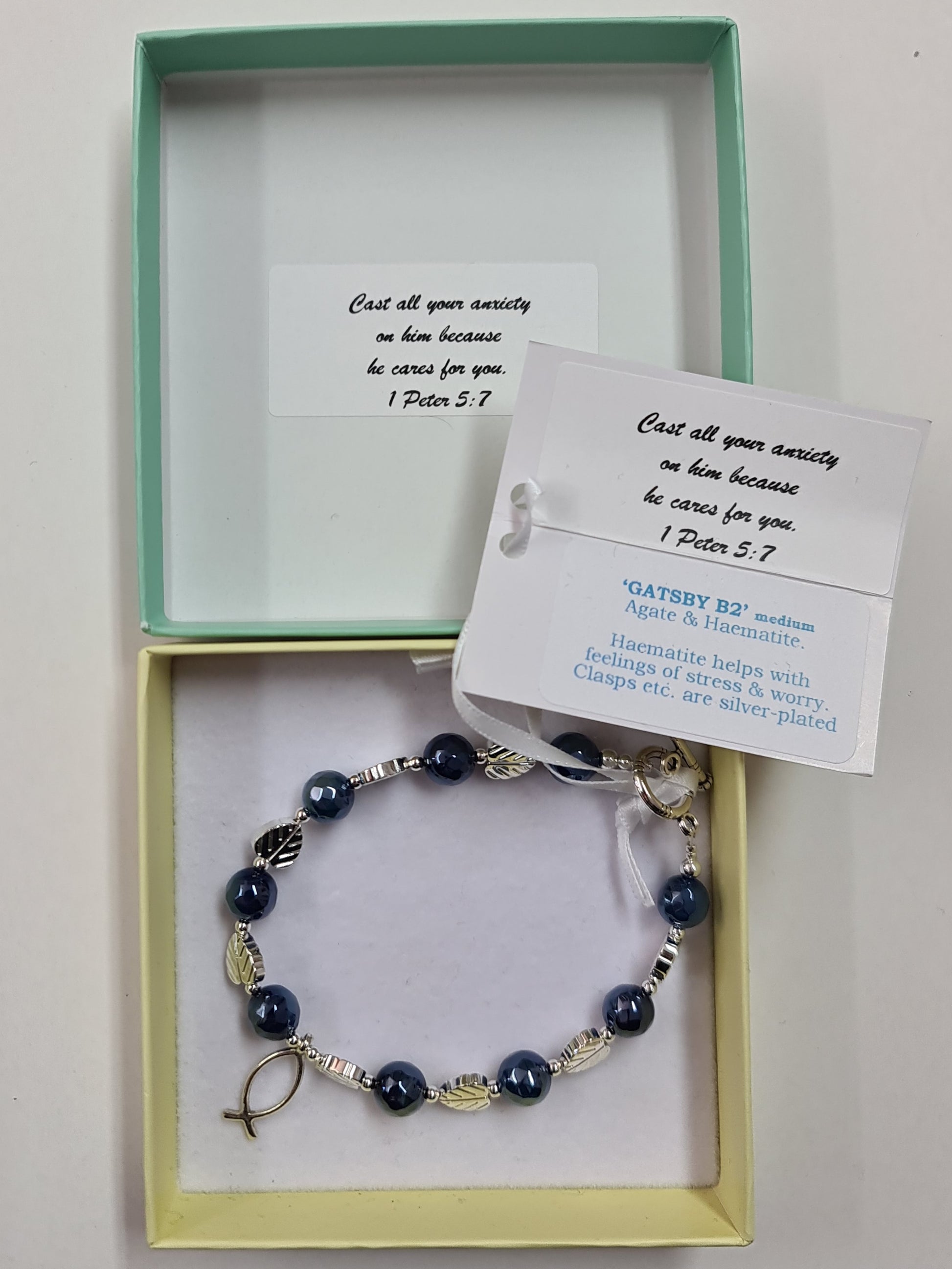 Cast all your anxiety beaded bracelet - The Christian Gift Company