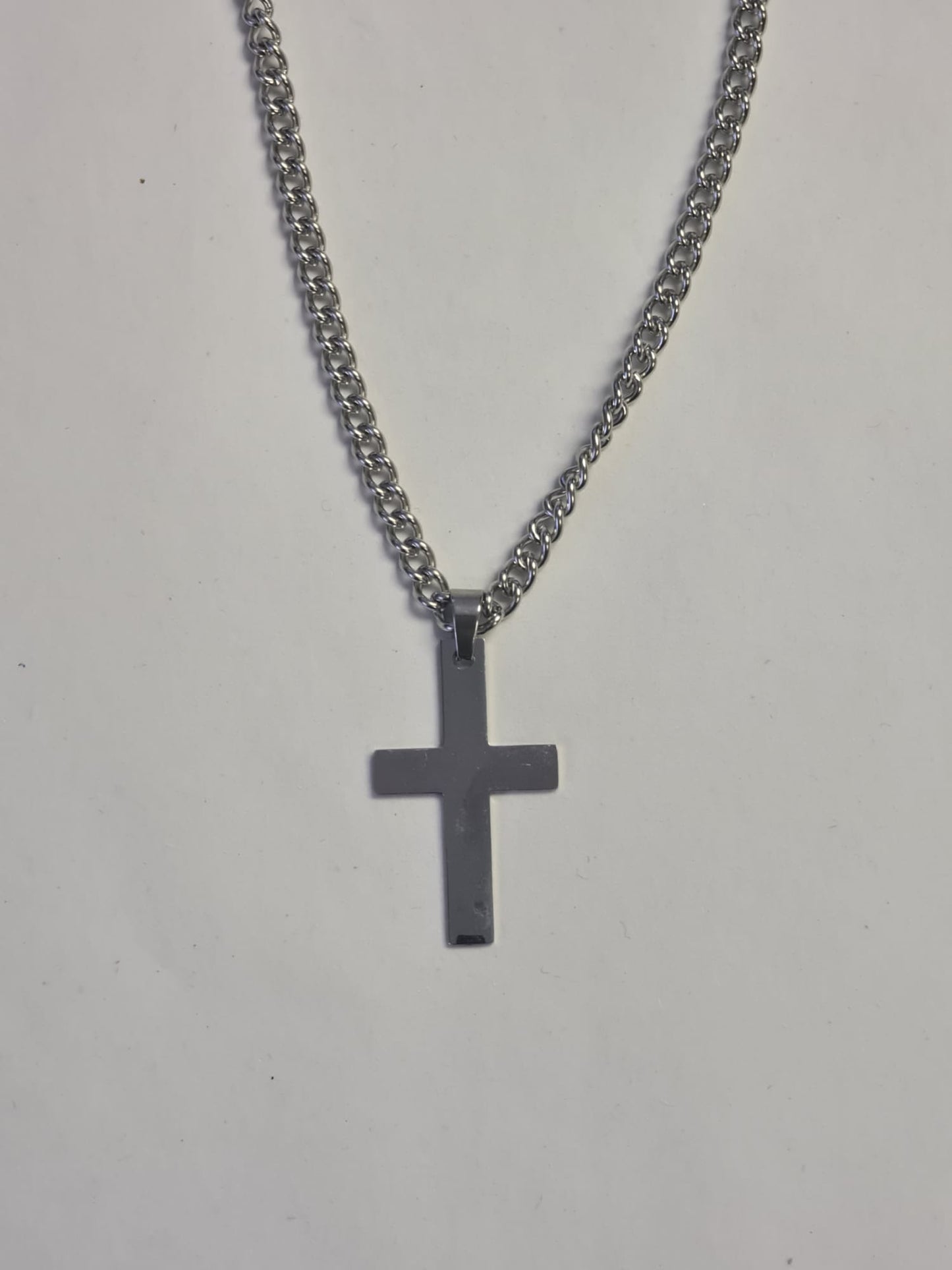 Large Plain Stainless Steel Cross (24") - The Christian Gift Company