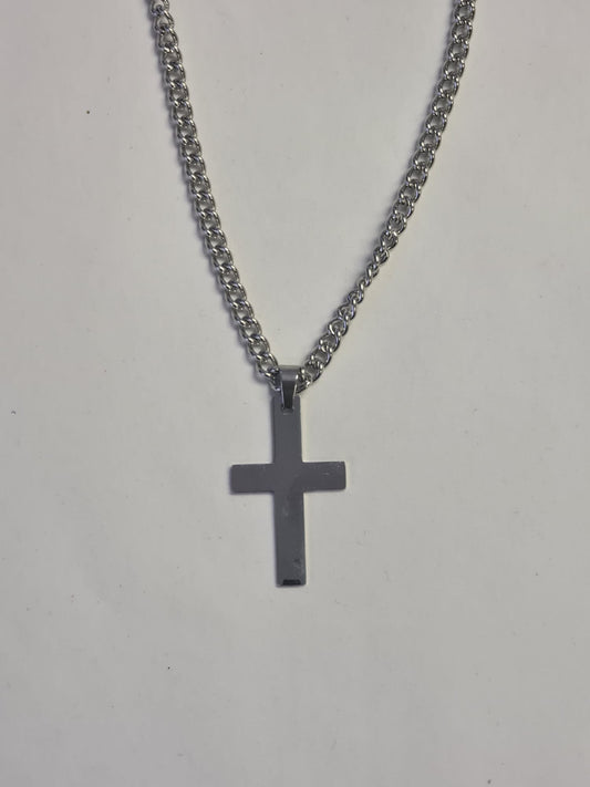 Large Plain Stainless Steel Cross (24") - The Christian Gift Company