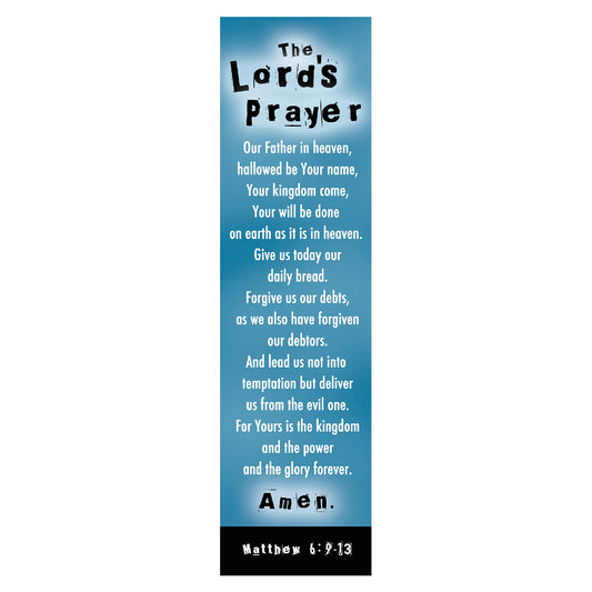 The LORD's Prayer Blue Sunday School/Teacher Bookmark Set - Matthew 6:9-13 - The Christian Gift Company