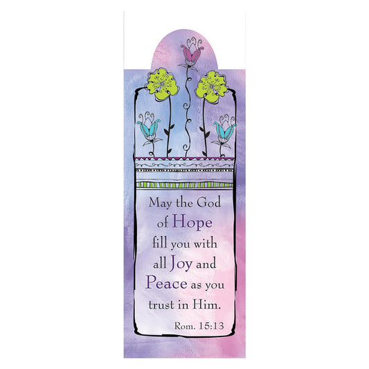 May the God of Hope Purple Magnetic Bookmark - Romans 15:13 - The Christian Gift Company