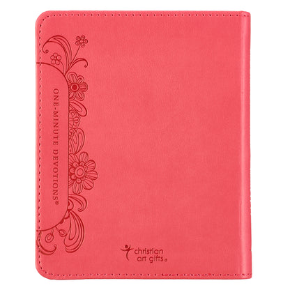 Pink Faux Leather One-minute Devotions for Women Devotional - The Christian Gift Company