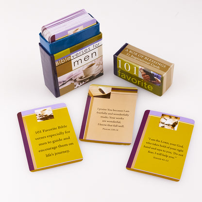 101 Favorite Bible Verses for Men Box of Blessings - The Christian Gift Company