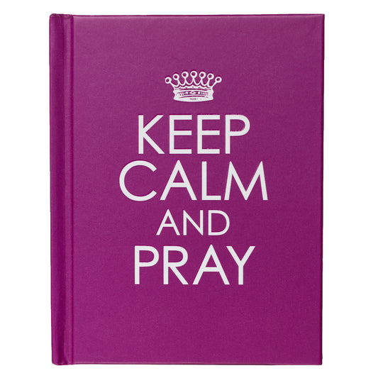 Keep Calm and Pray Purple Hardcover Gift Book - The Christian Gift Company