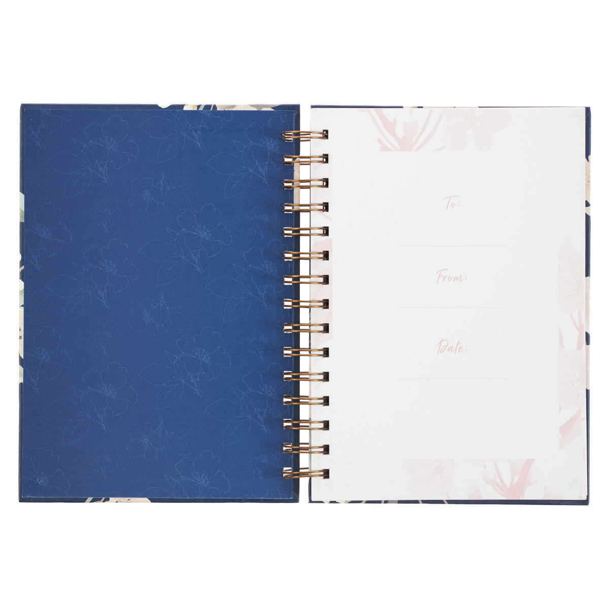It Is Well Large Wirebound Journal in Navy - The Christian Gift Company