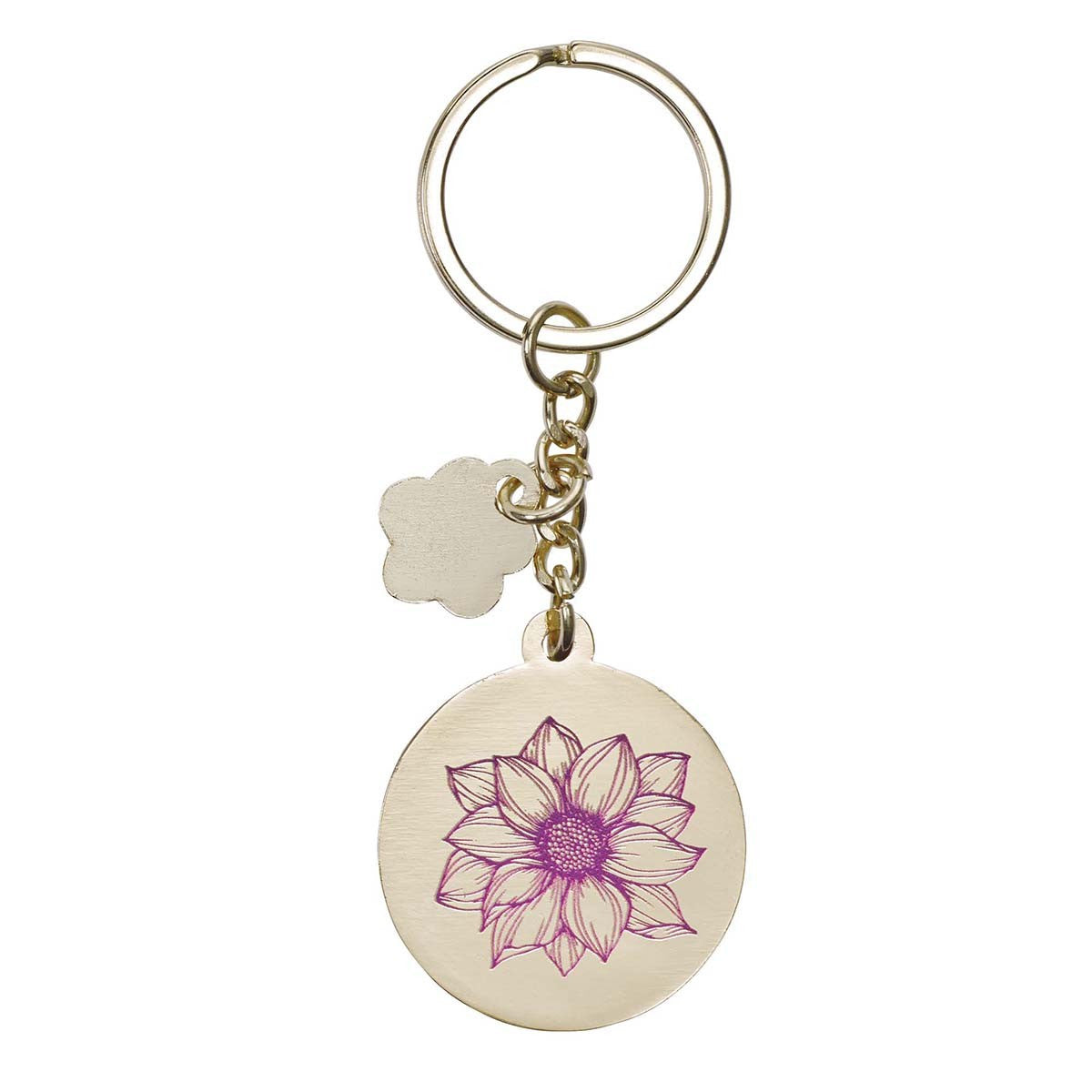 Grow in Grace Metal Key Ring with Link Chain - The Christian Gift Company