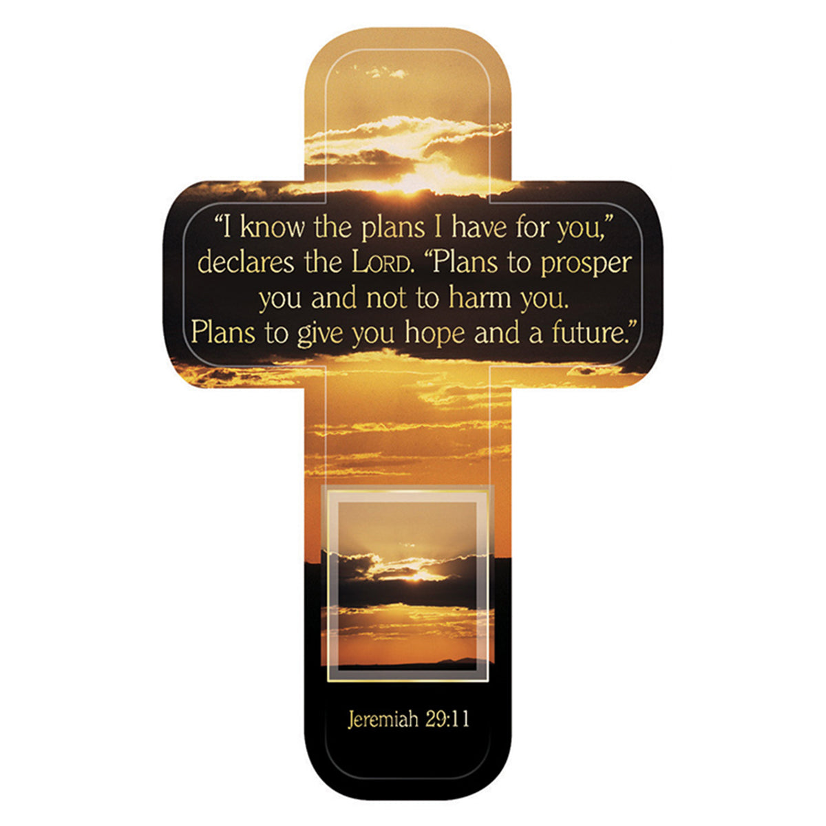 I Know the Plans Cross Bookmark - Jeremiah 29:11 (pack of 12) - The Christian Gift Company