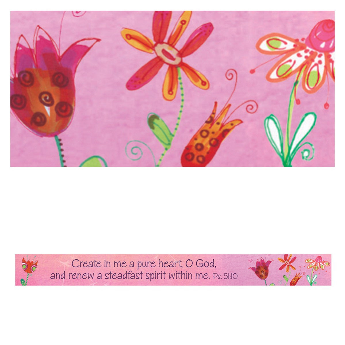 A Pure Heart Pink Magnetic Strip- Psalm 51:10 - The Christian Gift Company