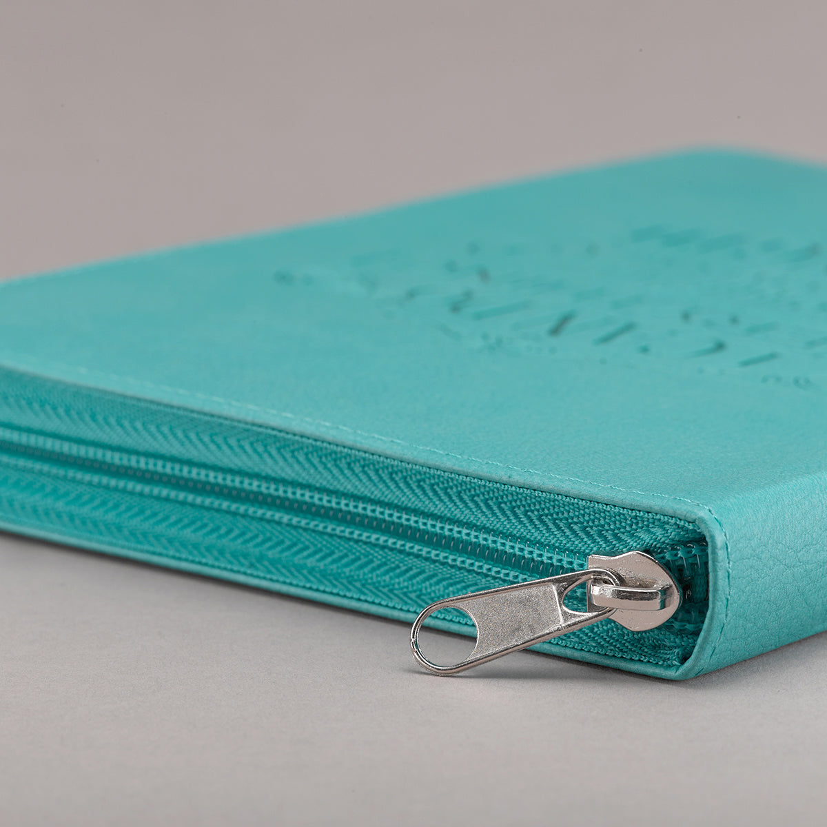 I Can Do Everything Zipped Faux Leather Journal In Turquoise - Philippians 4:13 - The Christian Gift Company