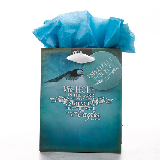 On Wings Like Eagles - Is 40:31 Small Gift Bag - The Christian Gift Company