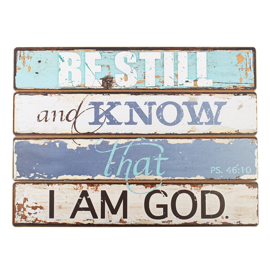 Be Still Wall Plaque - Psalm 46:10 - The Christian Gift Company