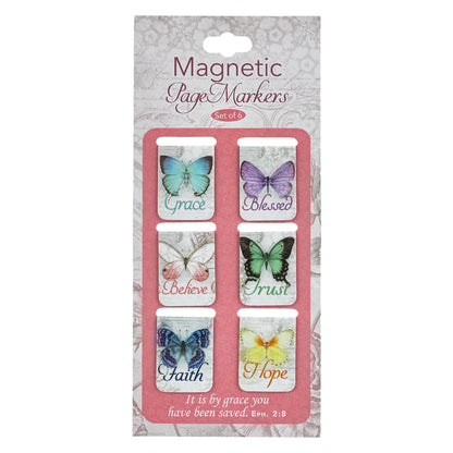 Butterfly Blessings Mini Magnetic Bookmark Set - The Christian Gift Company
