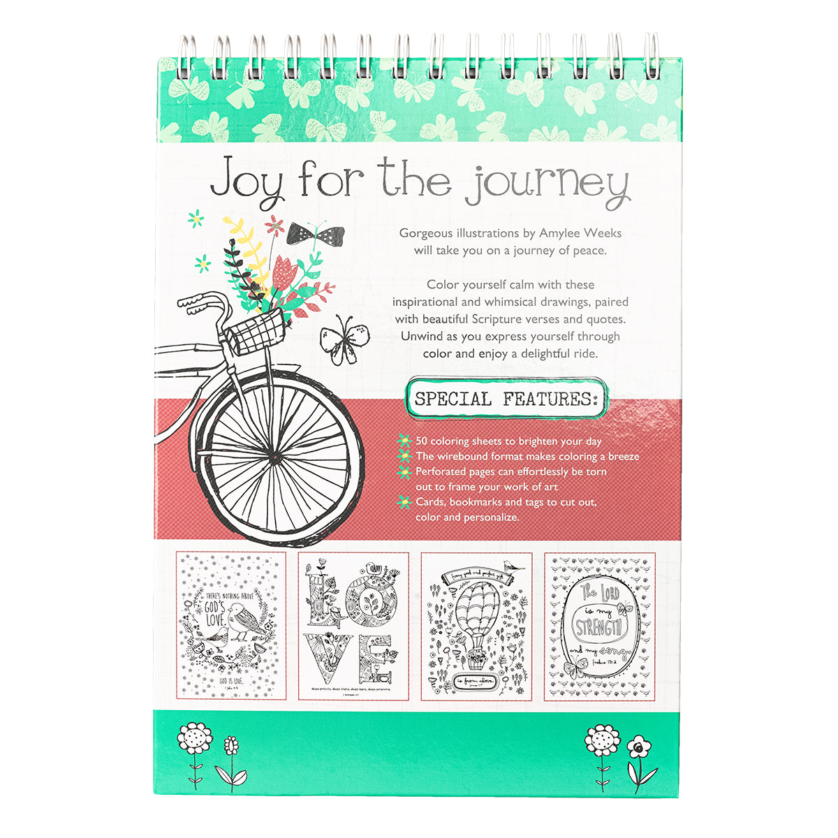 Joy for the Journey Wirebound Colouring Book - The Christian Gift Company