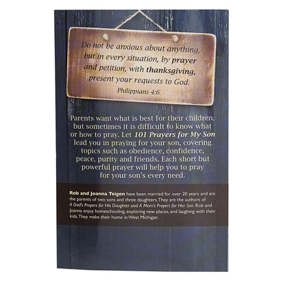 Gift Book 101 Prayers for My Son Softcover - The Christian Gift Company