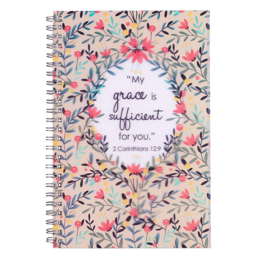 My Grace Wirebound Notebook - 2 Corinthians 12:9 - The Christian Gift Company