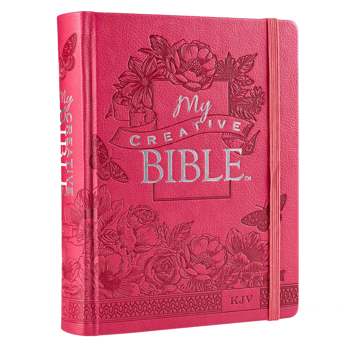 Bright Pink Faux Leather Hardcover KJV My Creative Bible - The Christian Gift Company