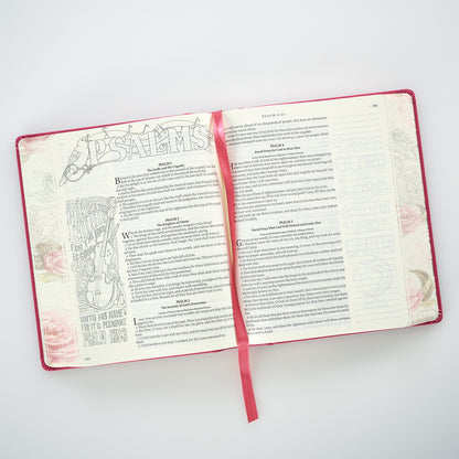 Bright Pink Faux Leather Hardcover KJV My Creative Bible - The Christian Gift Company