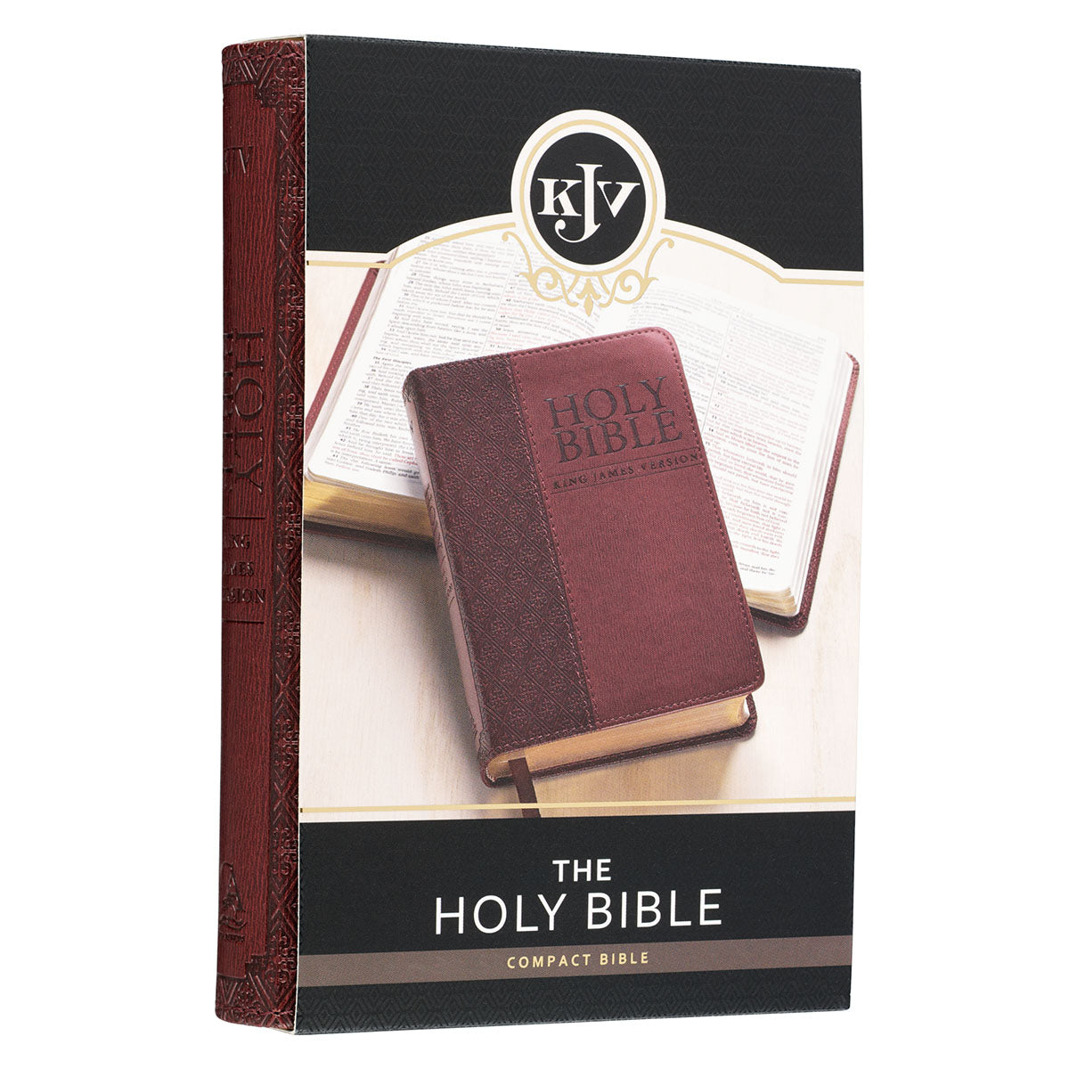 Saddle Tan Faux Leather Compact King James Version Bible - The Christian Gift Company