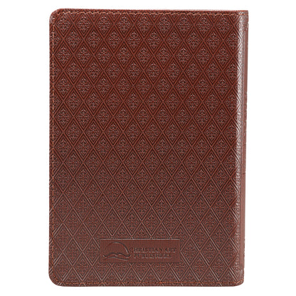 Saddle Tan Faux Leather Compact King James Version Bible - The Christian Gift Company