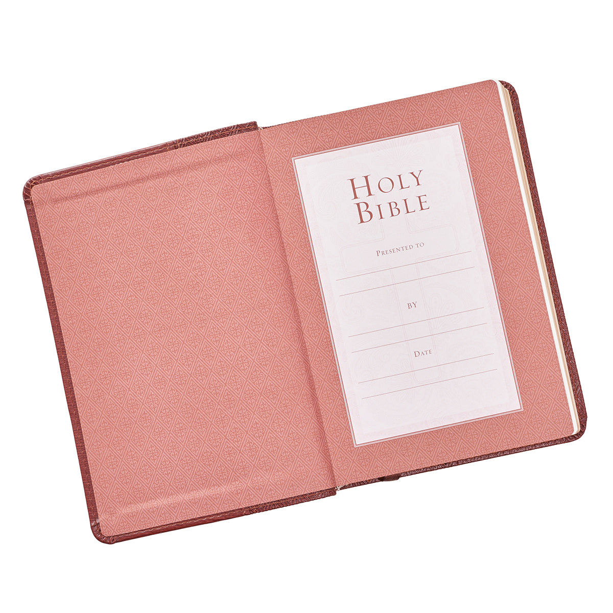 Saddle Tan Faux Leather Compact King James Version Bible - The Christian Gift Company