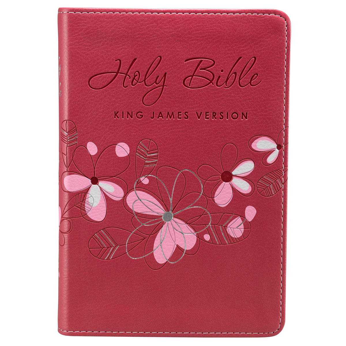 Pink Faux Leather Compact King James Version Bible - The Christian Gift Company