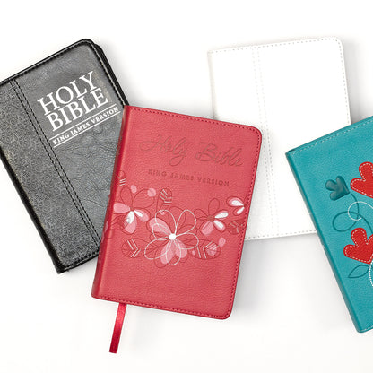 Pink Faux Leather Compact King James Version Bible - The Christian Gift Company