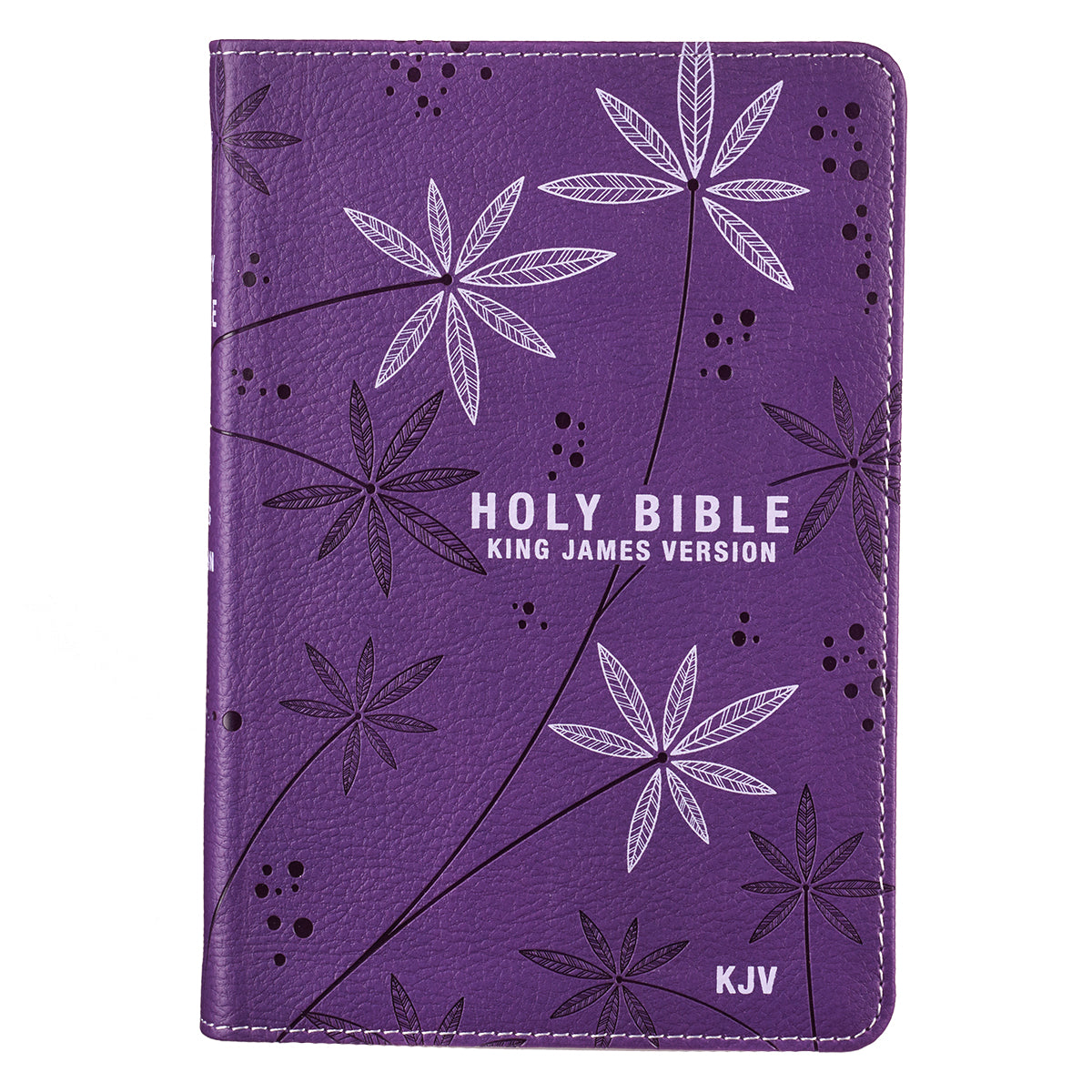 Purple Faux Leather Compact King James Version Bible - The Christian Gift Company