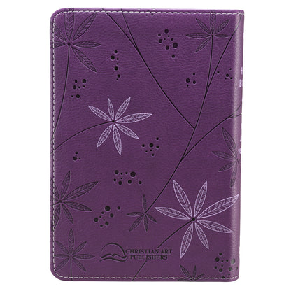 Purple Faux Leather Compact King James Version Bible - The Christian Gift Company