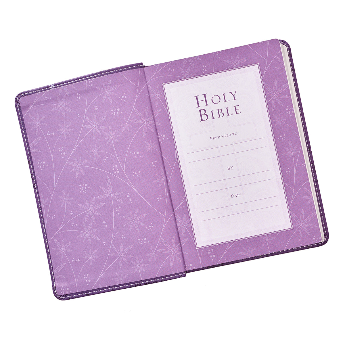 Purple Faux Leather Compact King James Version Bible - The Christian Gift Company