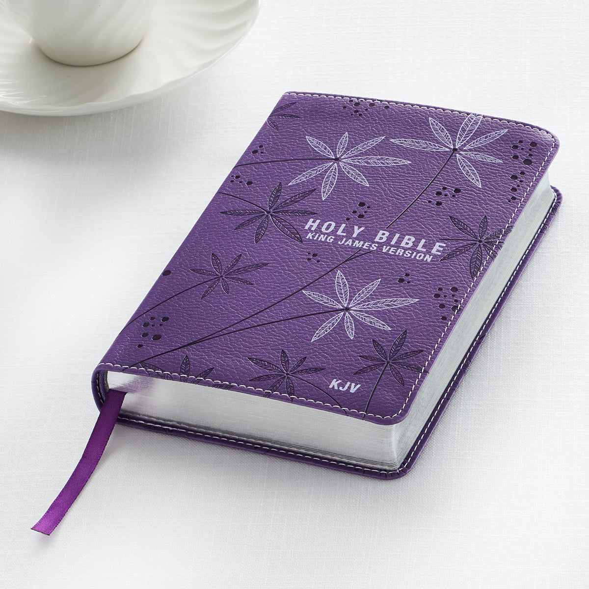 Purple Faux Leather Compact King James Version Bible - The Christian Gift Company