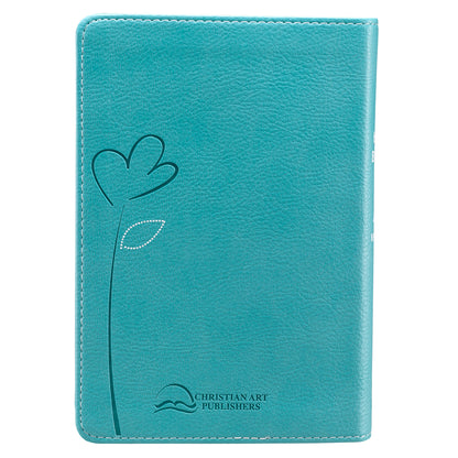 Turquoise Faux Leather Compact King James Version Bible - The Christian Gift Company