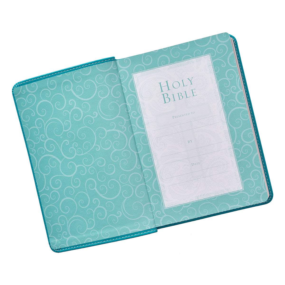 Turquoise Faux Leather Compact King James Version Bible - The Christian Gift Company