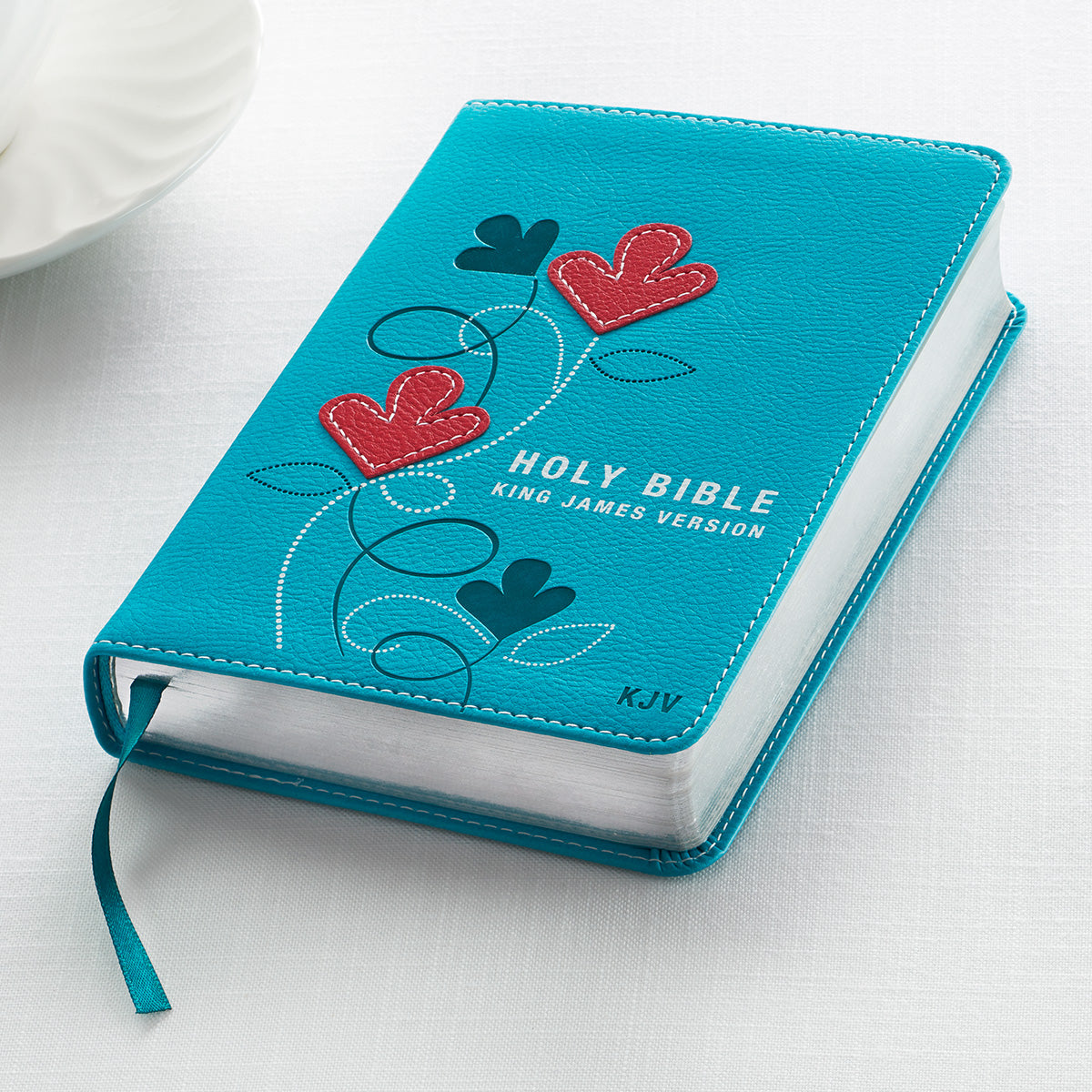 Turquoise Faux Leather Compact King James Version Bible - The Christian Gift Company