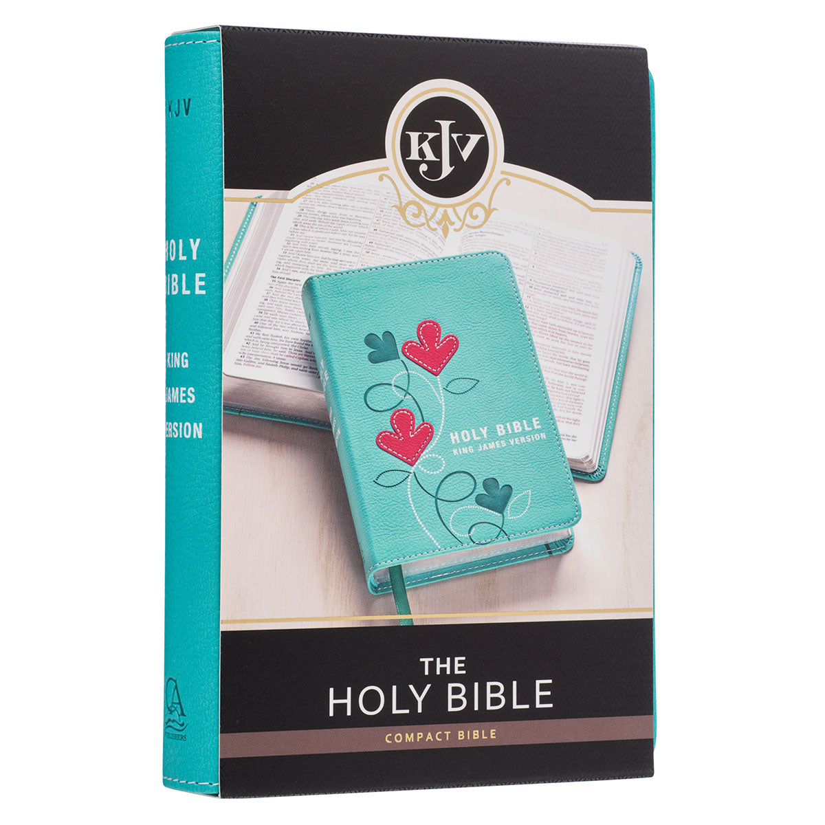 Turquoise Faux Leather Compact King James Version Bible - The Christian Gift Company