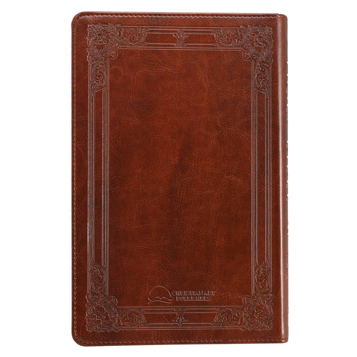 Saddle Tan Faux Leather Deluxe King James Version Gift Bible with Thumb Index - The Christian Gift Company