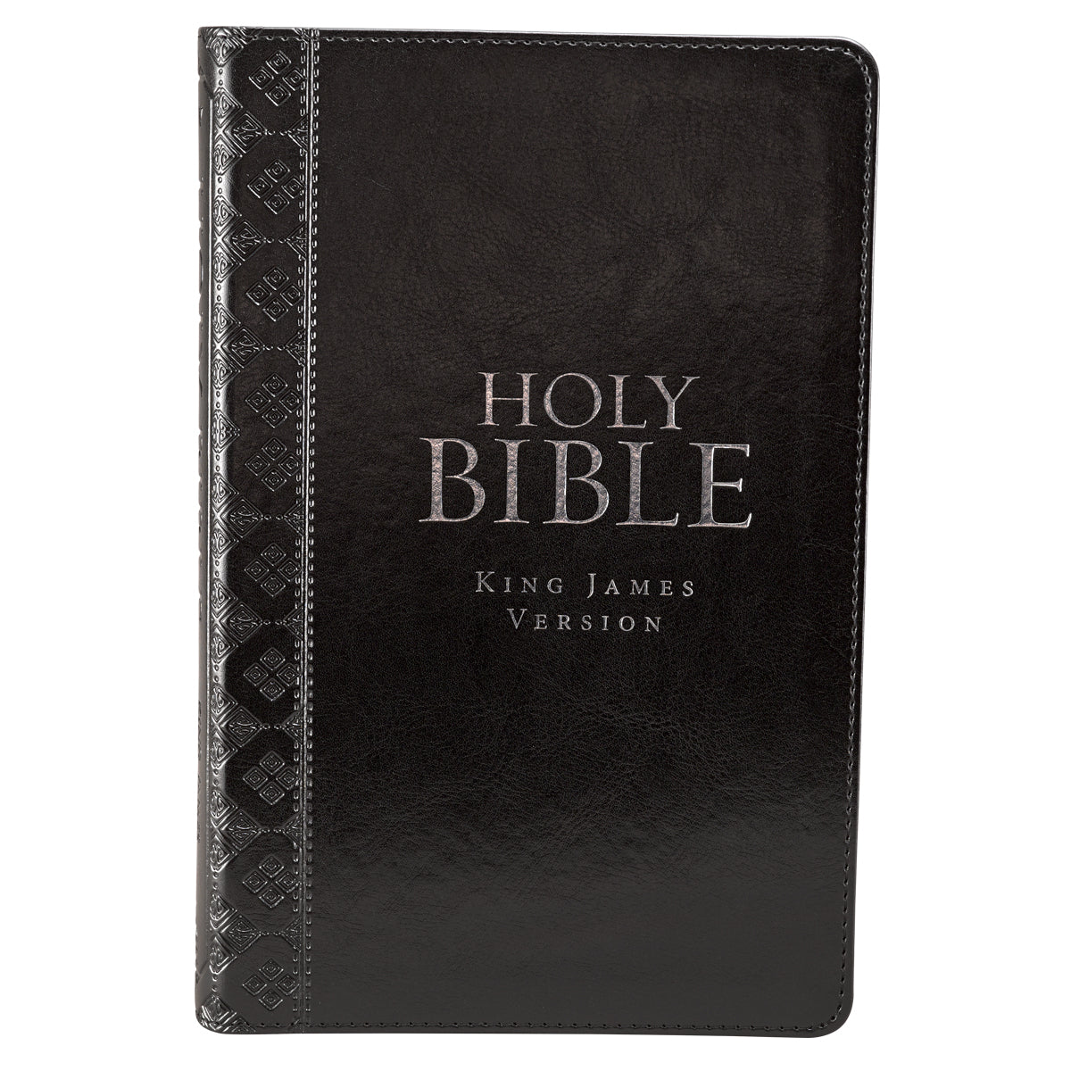 Black Faux Leather King James Version Deluxe Gift Bible with Thumb Index - The Christian Gift Company