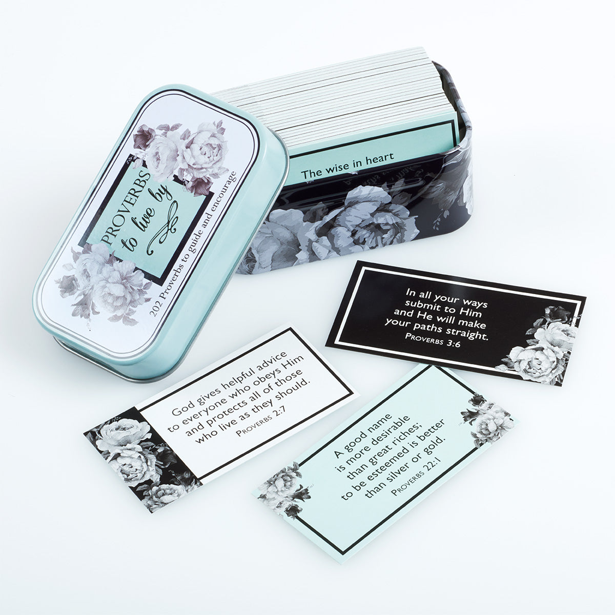 Proverbs to Live By Scripture Promise Cards in a Gift Tin - The Christian Gift Company