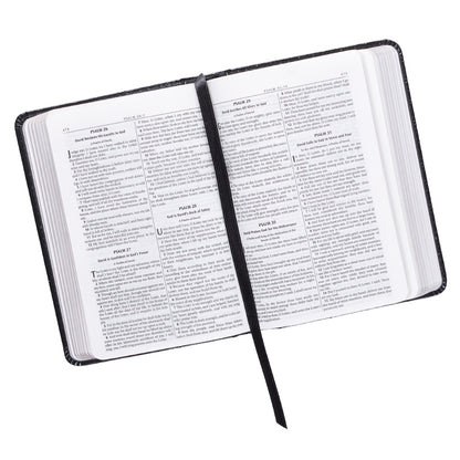 Black Faux Leather King James Version Pocket Bible - The Christian Gift Company