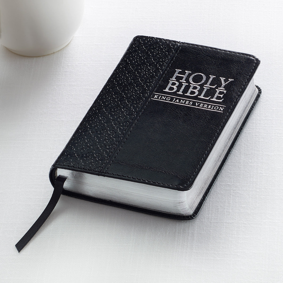 Black Faux Leather King James Version Pocket Bible - The Christian Gift Company