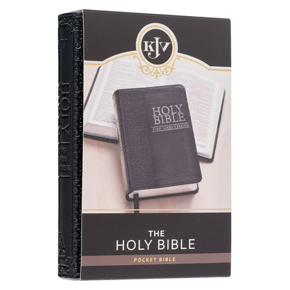 Black Faux Leather King James Version Pocket Bible - The Christian Gift Company