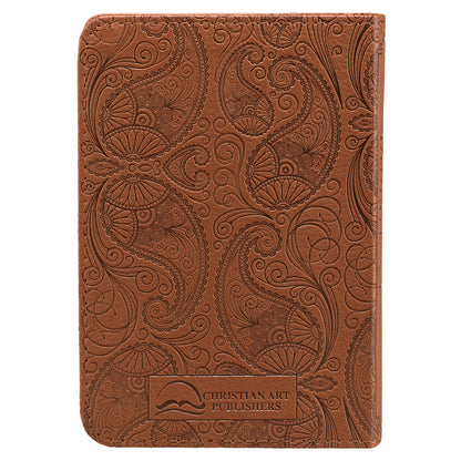 Toffee Brown Faux Leather King James Version Mini Pocket Bible - The Christian Gift Company