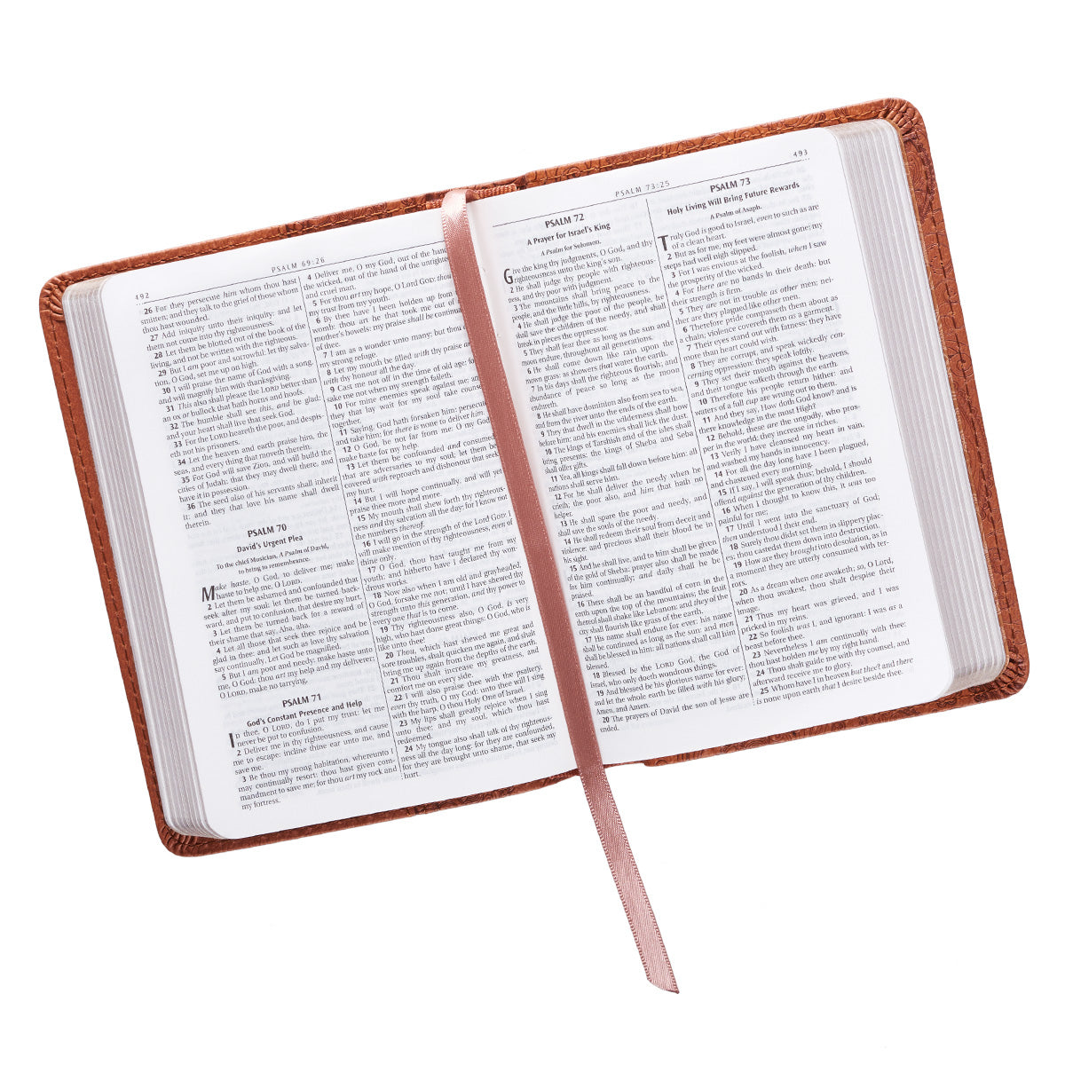 Toffee Brown Faux Leather King James Version Mini Pocket Bible - The Christian Gift Company