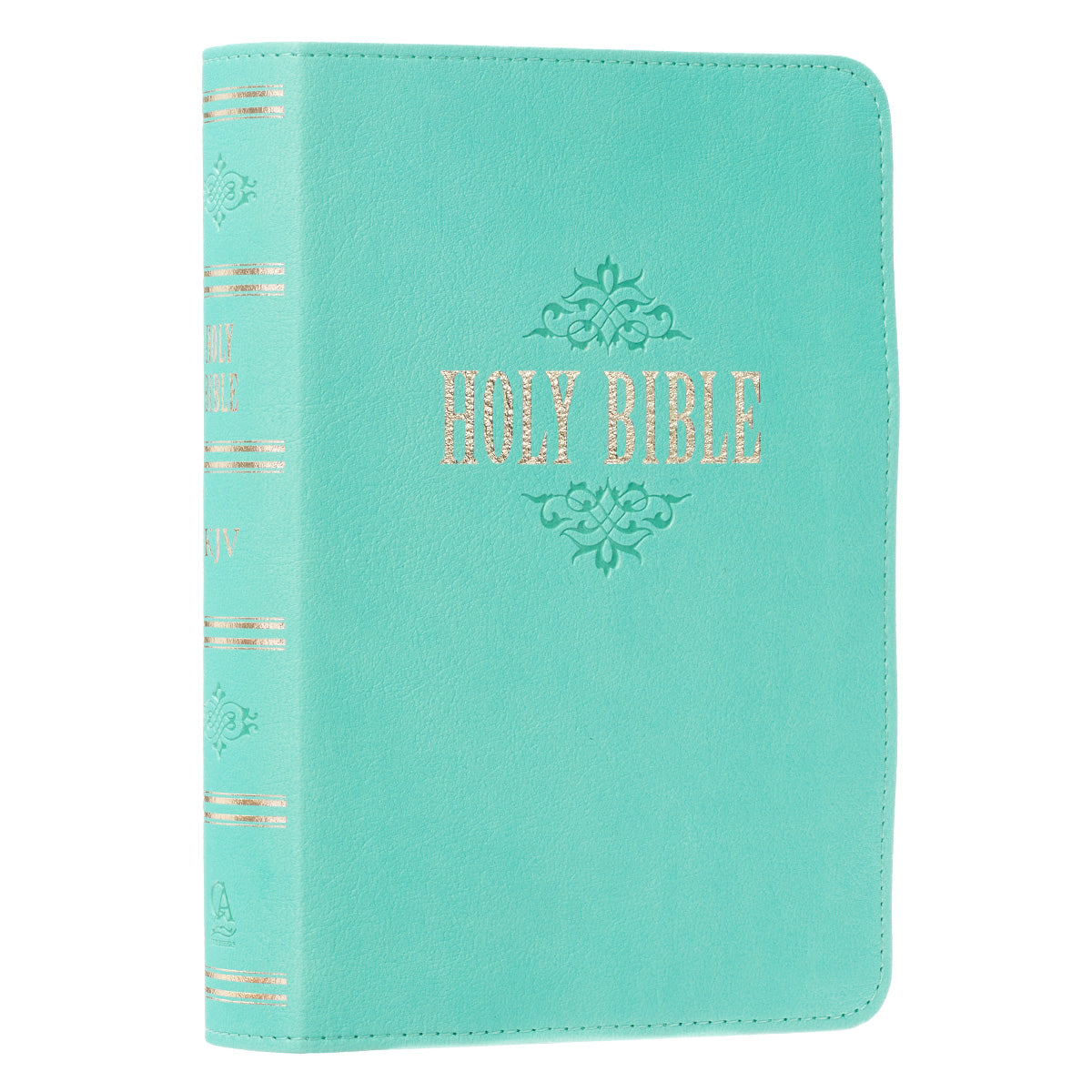 Robin’s-egg Blue Faux Leather Large Print Compact King James Version Bible - The Christian Gift Company