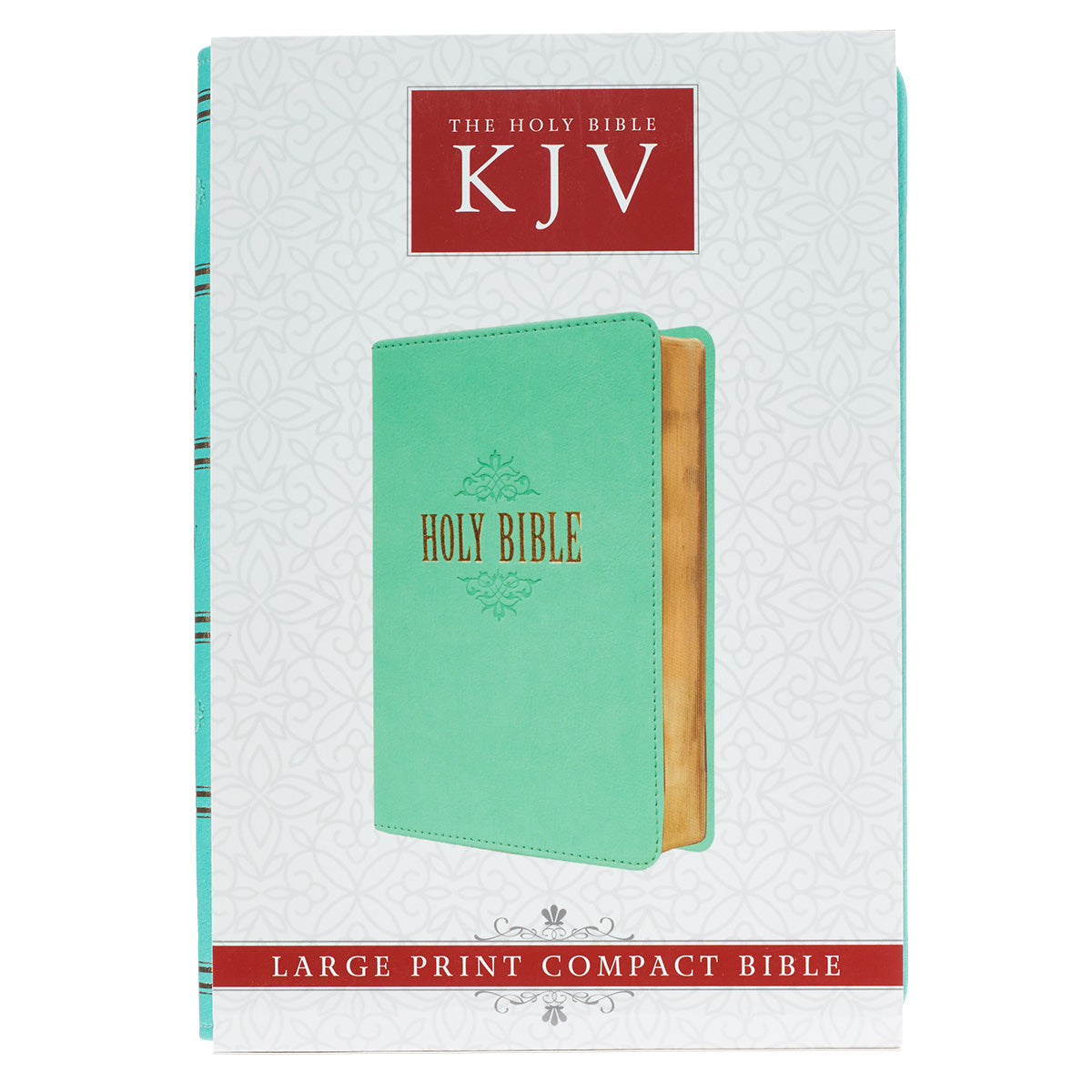 Robin’s-egg Blue Faux Leather Large Print Compact King James Version Bible - The Christian Gift Company