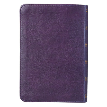 Purple Faux Leather Large Print Compact King James Version Bible - The Christian Gift Company