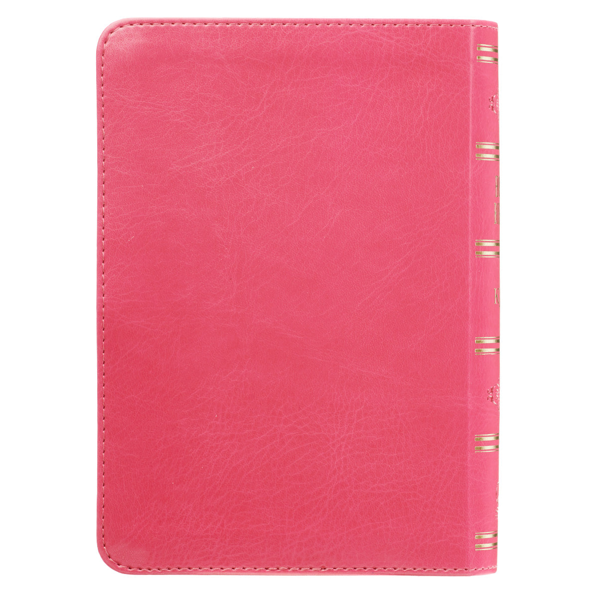 Pink Faux Leather Large Print Compact King James Version Bible - The Christian Gift Company